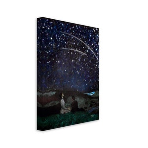 Franz Von Stuck Canvas Print, Sternschnuppen (Shooting Stars) 1892 Von Stuck Canvas UK EU USA Domestic Shipping
