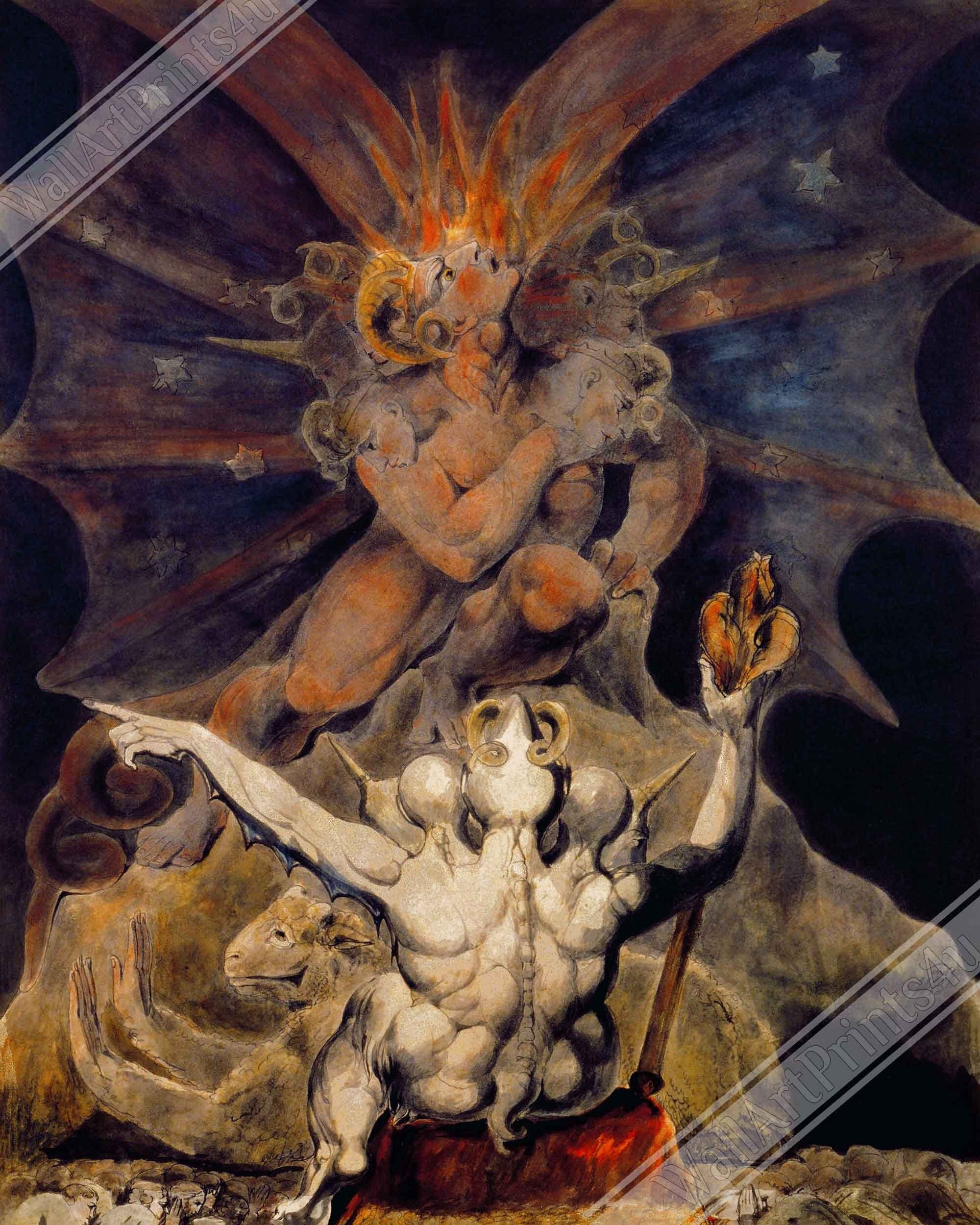 William Blake 'number of the Beast' Poster - Etsy