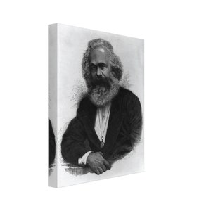 Karl Marx Canvas, Socialist Revolutionary, Vintage Photo, Karl Marx Canvas Print - Marxist Politics Philosophy UK, EU USA Domestic Shipping