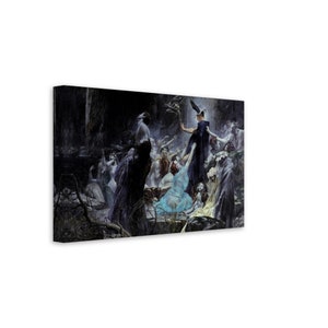 Adolf Hiremy Hirsch Canvas Print, Souls On The Banks Of The Archeron Canvas.