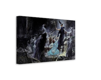 Adolf Hiremy Hirsch Canvas Print, Souls on the Banks of the