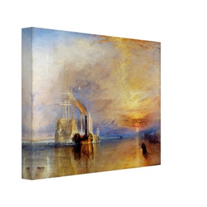 Fighting Temeraire Canvas Print William Turner (Jmw Turner) Fighting Temeraire Celebrated Gunship Last Journey UK, EU USA Domestic Shipping