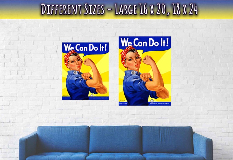 Rosie the Riveter Poster We Can Do It Poster Print Vintage - Etsy