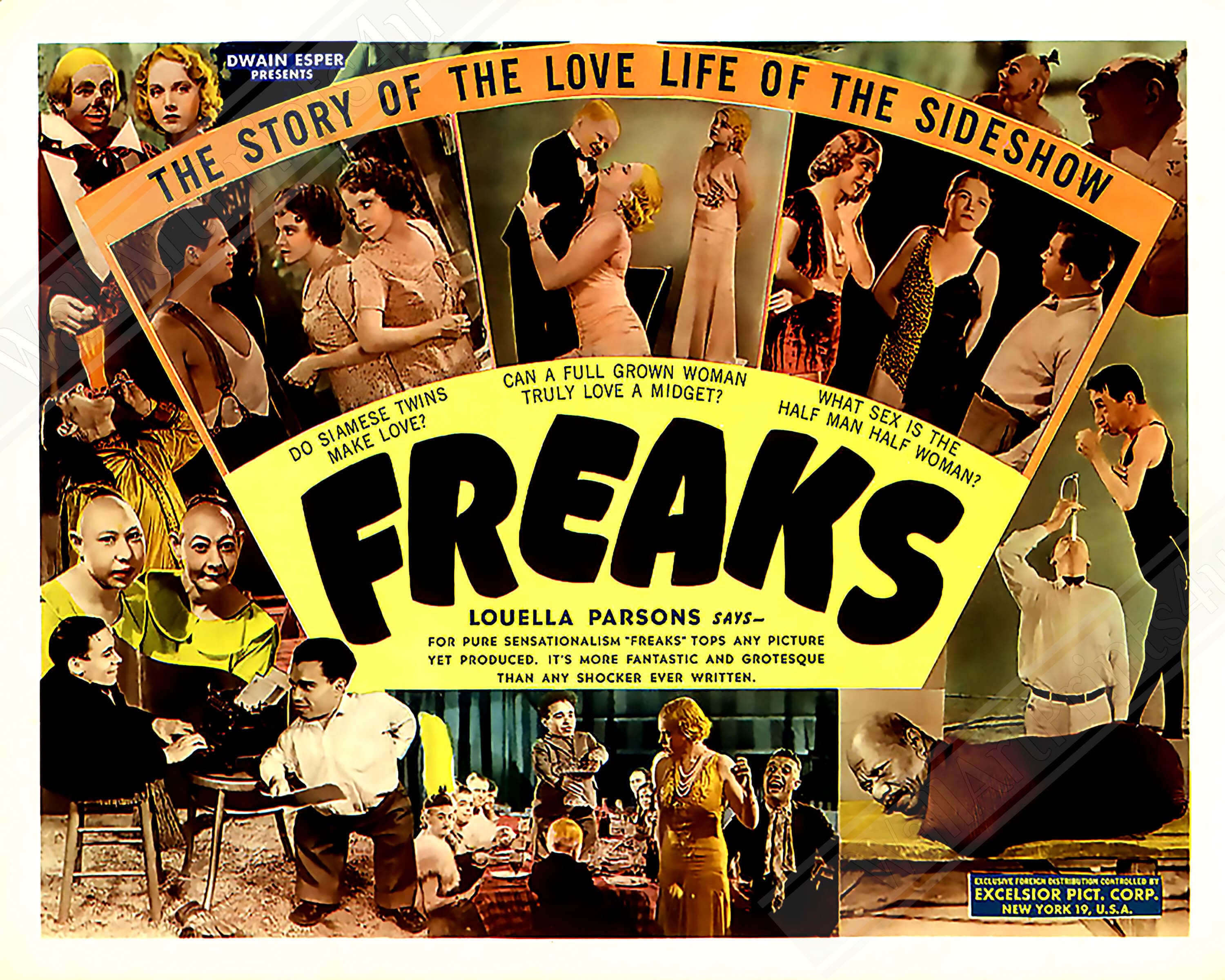 Freaks Movie Poster Vintage Movie Poster 1932 Poster Film Art Etsy Uk