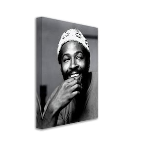 Marvin Gaye Canvas Print, Recording Lets Get It On Vintage Photo Portrait 1973 - Marvin Gaye Canvas Print UK, EU USA Domestic Shipping