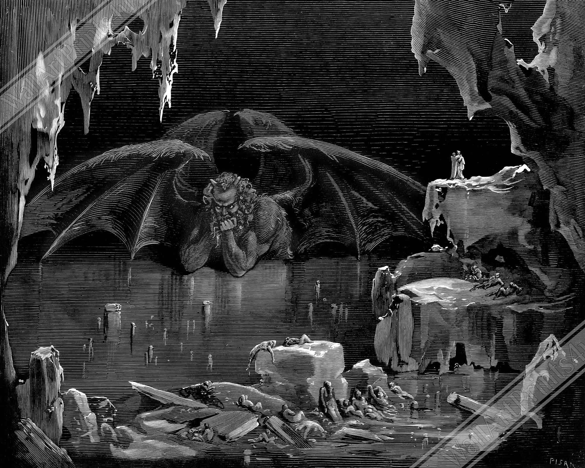 神曲』ポスター - 地獄の幻想 - ギュスターヴ・ドレ作『地獄篇
