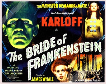 Póster de La novia de Frankenstein: película de terror de 1935