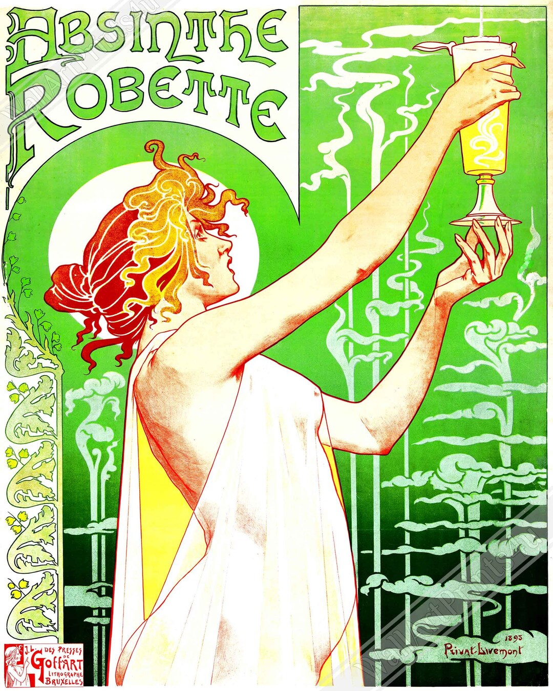 Absinthe Poster Absinthe Ban Absinthe Robette Poster Print Etsy