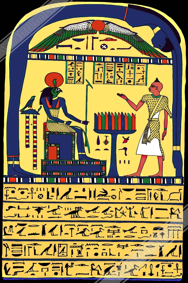 Stele Of Revealing Canvas, Aleister Crowley Book Of The Law Picture, Ankh Ef En Khonsu image 2