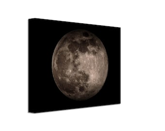 Full Moon Canvas Print: Enhanced Lunar Artwork