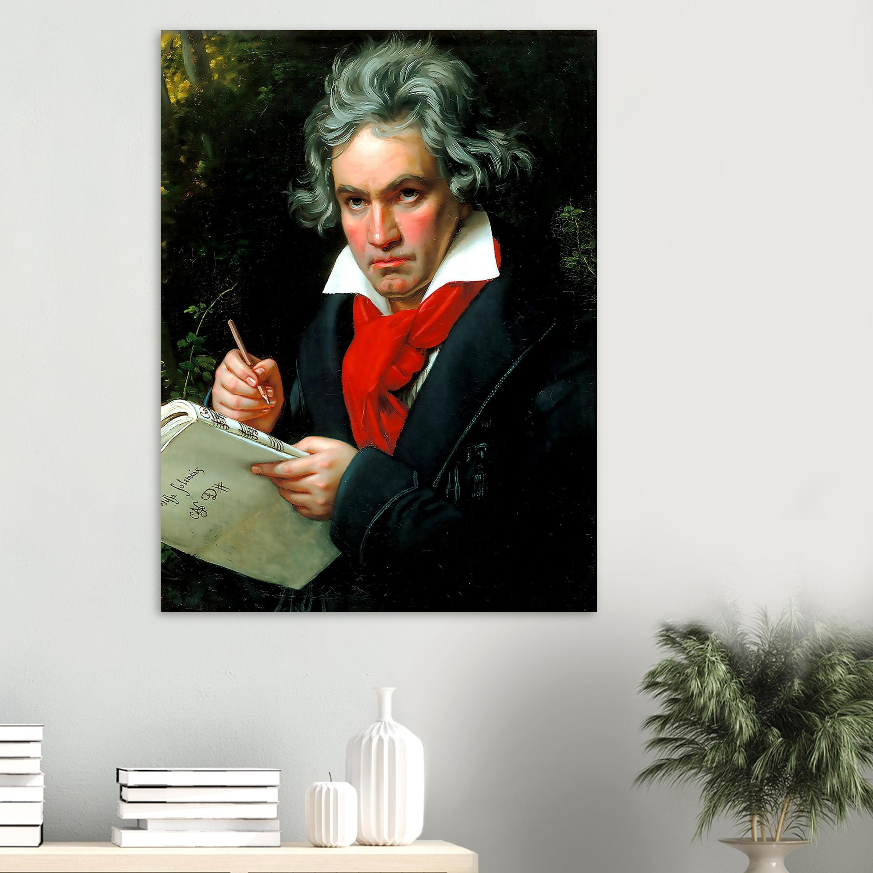 ベートーヴェンの肖像画ポスター：デジタル加工されたヴィンテージ