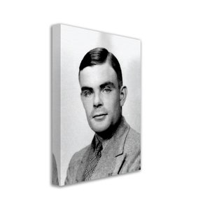 Alan Turing Canvas, Enigma Codebreaker Canvas Print.