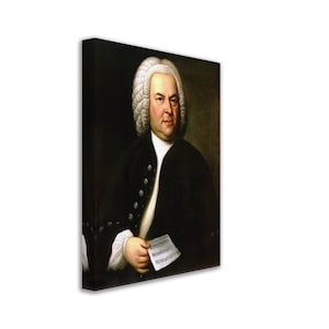 Bach Canvas, 17th Century Composer Johannes Sebastian Bach Canvas Print UK, EU USA Domestic Shipping Vintage Portrait Canvas Print