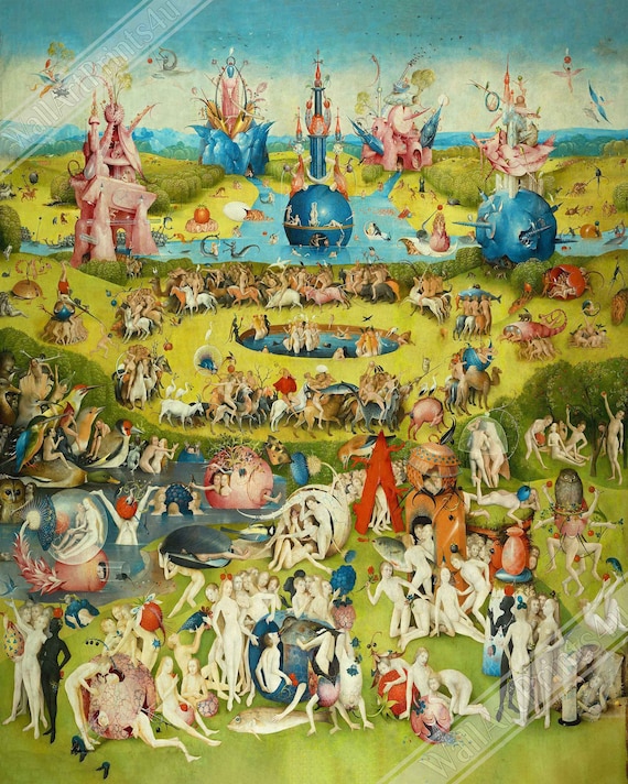 Garden of Earthly Delights Poster: Hieronymus Bosch Middle Panel