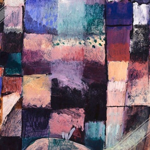Abstract Art Poster, Paul Klee Prints About A Motif From Hammermet 1914 Vintage Poster UK EU USA Domestic Shipping