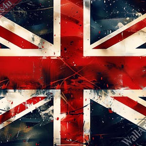 Grungy Union Jack Flag Art Print: Distressed British Street Art
