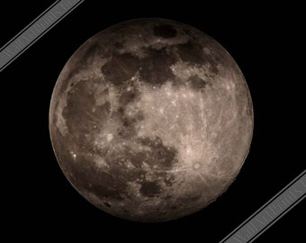 Full Moon Art Print: Enhanced Lunar Poster