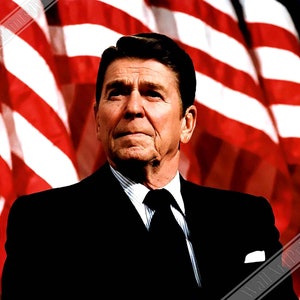 Ronald Reagan Poster, 40th President Of These United States, Vintage Photo Portrait - Ronald Reagan Print UK, EU USA Domestic Shipping
