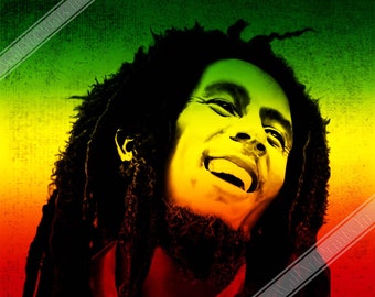 ボブ・マーリーのポスター：ヴィンテージ・ラスタ・ポートレート