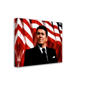 Ronald Reagan Canvas, Actor, 40th President, Vintage Photo - Iconic Ronald Reagan Canvas Print UK, EU USA Domestic Shipping