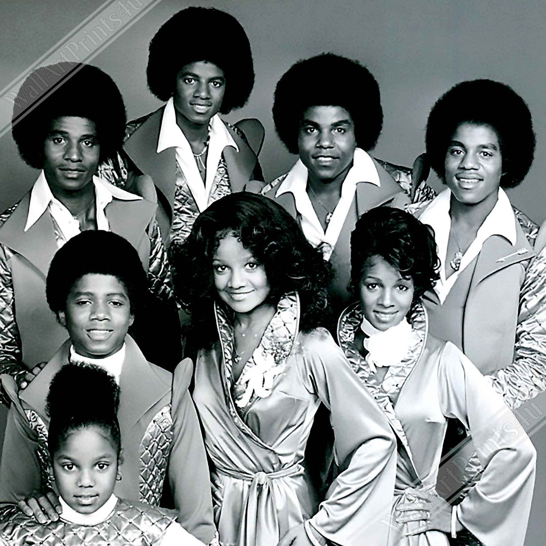 Jackson Family Poster, From the Jacksons 1977, Vintage Photo Portrait(03)