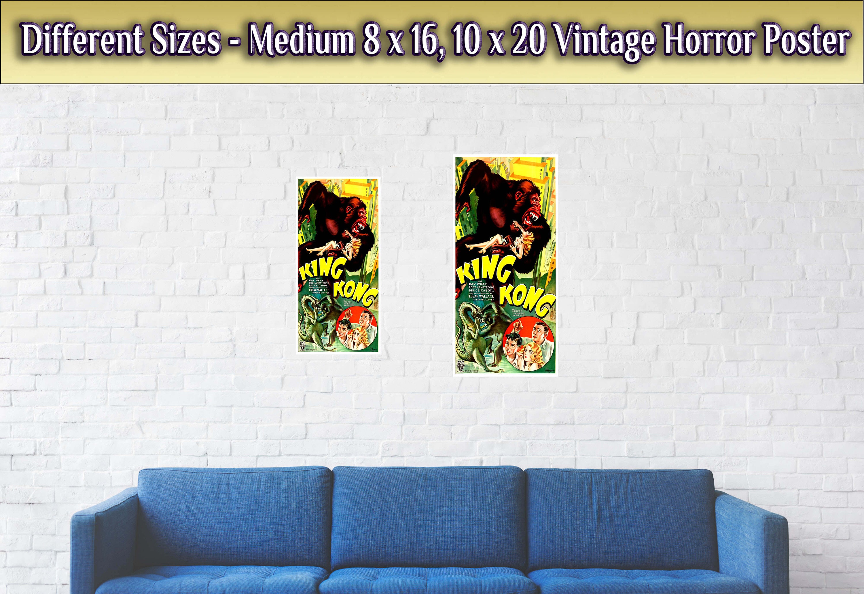 キングコング ヴィンテージ映画ポスター (1933) - Etsy 日本