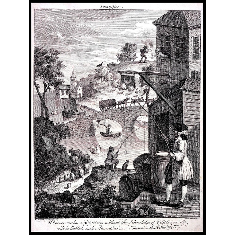 ウィリアム・ホガース「偽遠近法の風刺」版画 - Etsy 日本