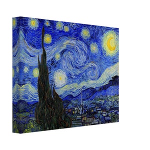 Starry Night Canvas Print, Vincent Van Gogh - The Starry Night Canvas Print - Asylum Of St Paul 1889