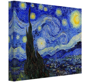 Starry Night Canvas Print, Vincent Van Gogh - The Starry Night Canvas Print - Asylum Of St Paul 1889
