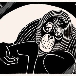 Orang-Utan-Druck,Samuel Jessurun Halocast Victim, Orang-Utan Poster UK, EU, USA Inlandsversand