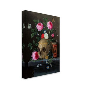 Skull Still Life Canvas Print - Vanitas Still Life Canvas - Jan Van Kessel