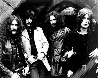 Black Sabbath Poster, Ozzy Osbourne, Vintage Photo Portrait - Black Sabbath Print UK, EU USA Domestic Shipping