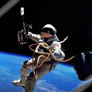 Astronaut Poster - Vintage Astronaut Americas First Space Walk UK, EU USA Domestic Shipping