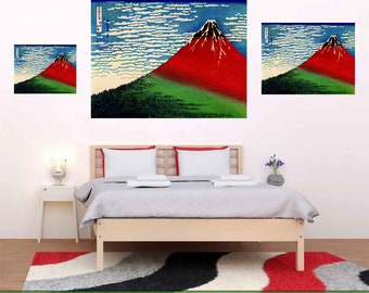 Red Fuji Poster: Katsushika Hokusai Japanese Print From 1833 - Etsy