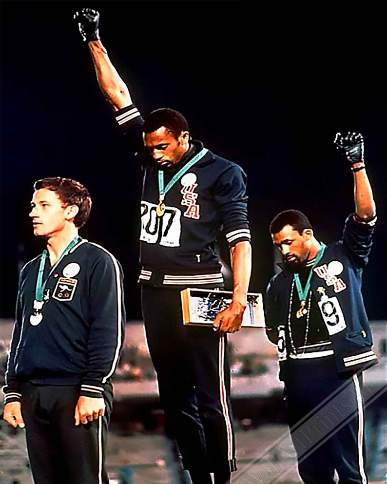 Black Power Canvas in Color Famous Photo Print From 1968 Etsy