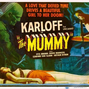 The Mummy Canvas, Vintage Horror Movie Canvas 1932 Canvas Film Art ...