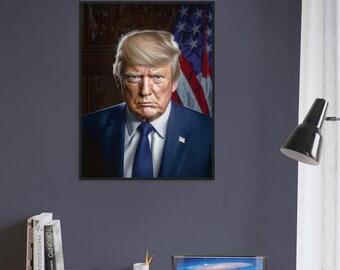 ドナルド・トランプの額入り肖像画：愛国的なアメリカの壁アート