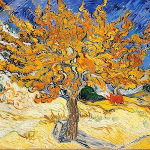 Stampa del poster "Il gelso", Vincent Van Gogh 1889, poster vintage "Albero autunnale", spedizione nazionale nel Regno Unito, nell'UE e negli Stati Uniti