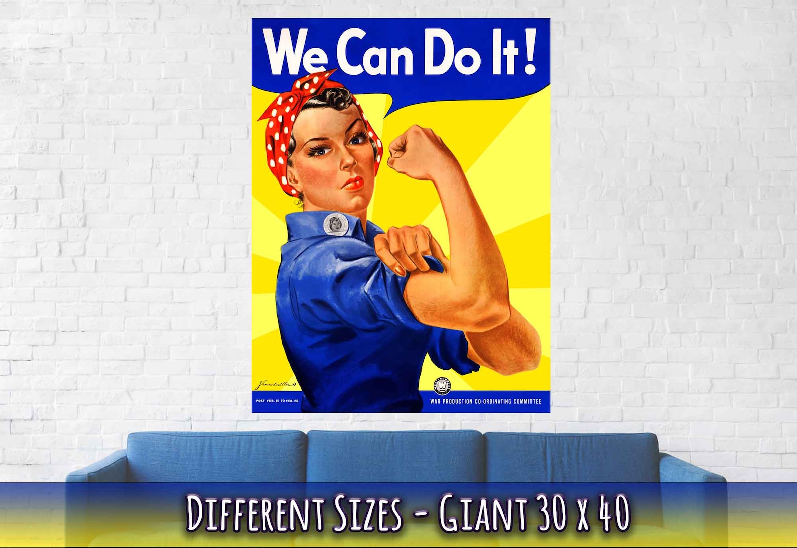 Rosie the Riveter Poster We Can Do It Poster Print Vintage | Etsy