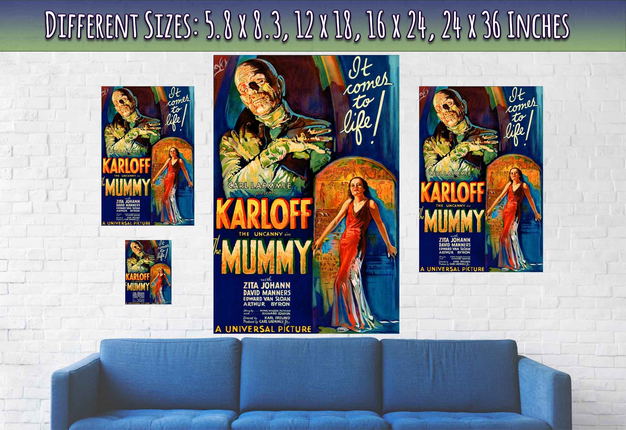 The Mummy 1932 Movie Poster: Boris Karloff Horror Film Art - Etsy