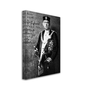 Aleister Crowley Canvas Print Famous Occultist,  UK EU USA Domestic Shipping