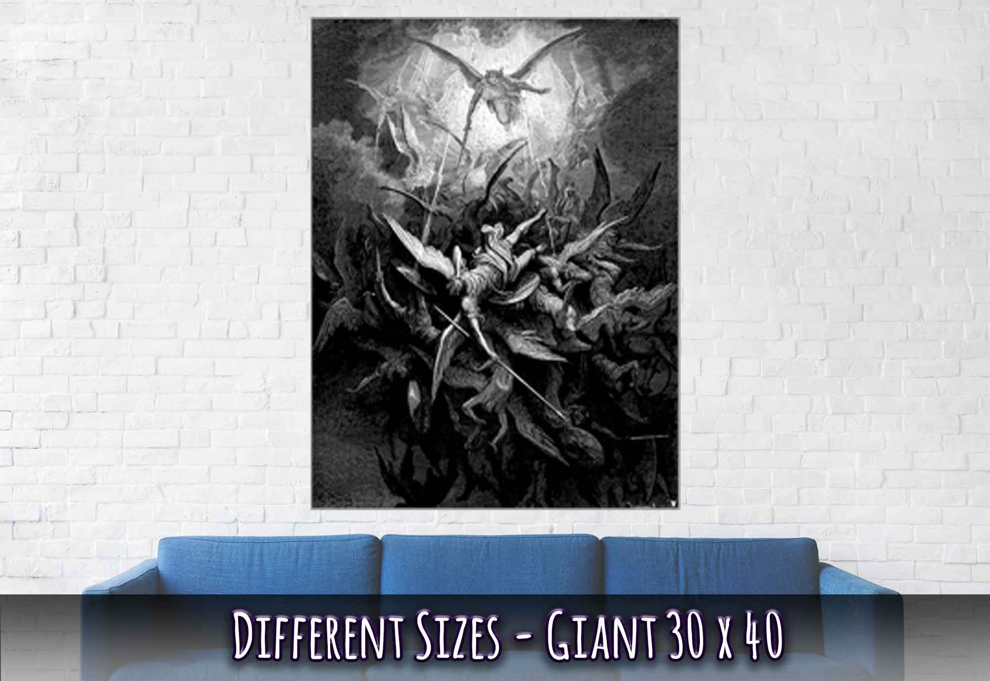 Gustav Dore Paradise Lost Illustration Poster: Milton Epic Poem Art - Etsy