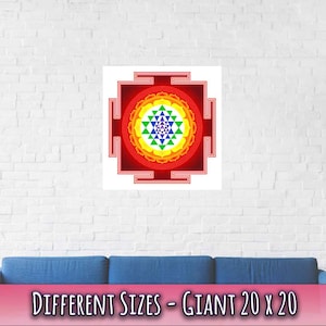 Sri Yantra Poster, Shri Yantra Mother Of All Yantras Sri Yantra Print Use For Sri Yantra Mantra Meditation UK, EU USA Domestic Shipping image 4