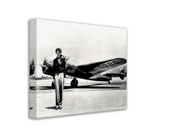 Amelia Earhart Canvas Print: Vintage Aviation Photo
