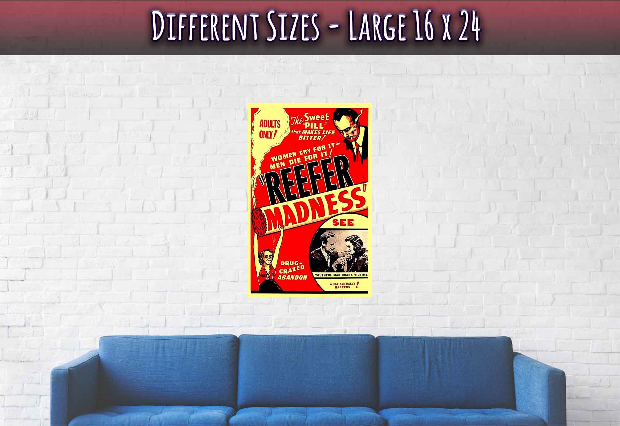 Reefer Madness Propaganda Poster scary Cannabis Etsy
