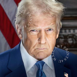 Donald Trump Poster Presidential Portrait 47th President Patriotic USA Wall Art Gift