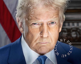 Donald Trump Poster Präsidentschafts Porträt 47th Präsident Patriotisch USA Wandkunst Geschenk