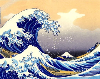 Great Wave Kanagawa Poster, Katsushika Hokusai 1833 - Great Wave