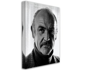 Sean Connery Canvas Print: Vintage 1983 Photo Portrait