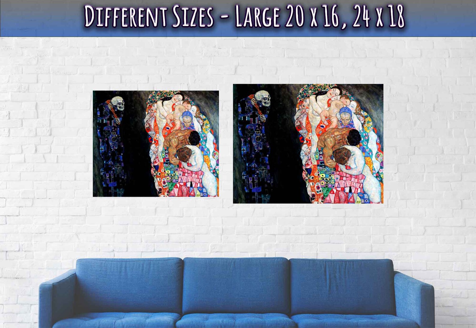 Gustav Klimt Death and Life Art Nouveau Poster Print - Etsy